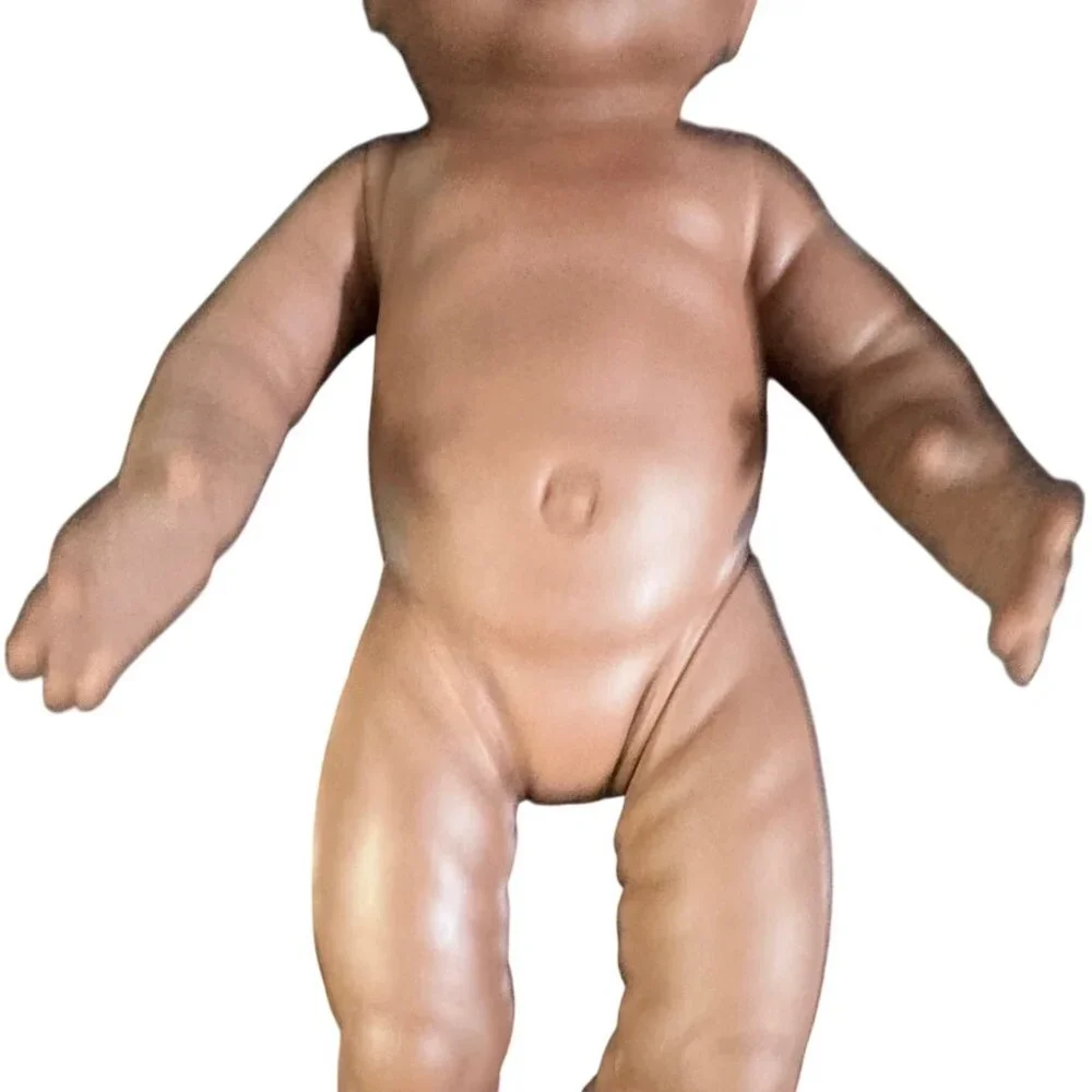 The Doll Factory Europe 15" Realistic African Baby Doll With Detailed Features & - Picture 5 of 9